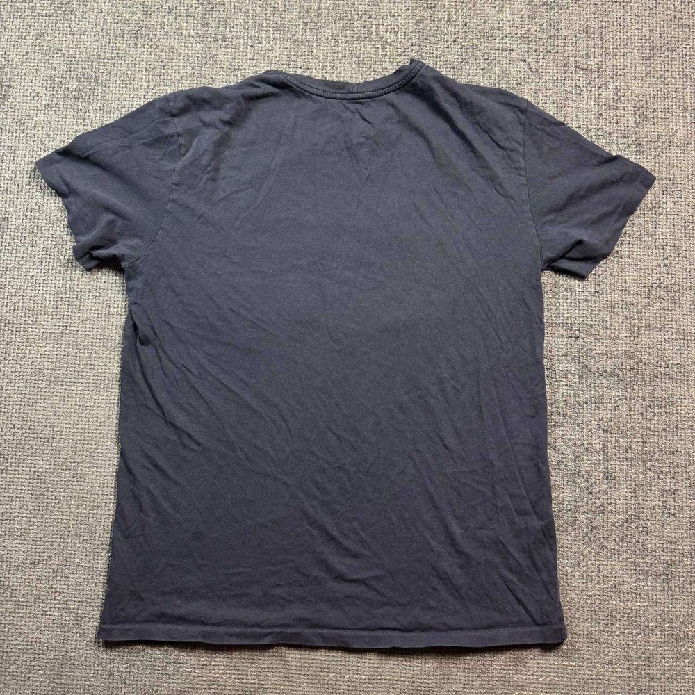 Armani Exchange Graphic T-Shirt Mens Medium Navy Blue Chenille Logo Applique - Picture 8 of 11